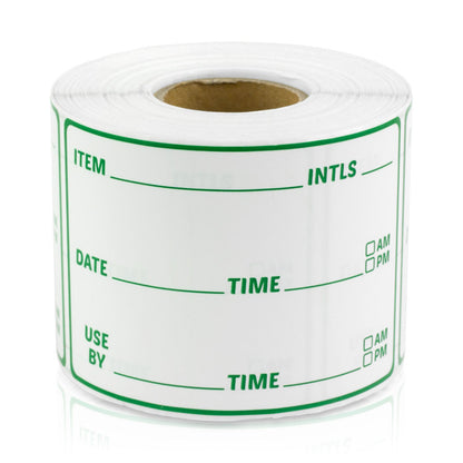 3 x 2 inch Use By Date Inventory Rotation Labels (Green)