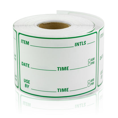 3 x 2 inch Use By Date Inventory Rotation Labels (Green)