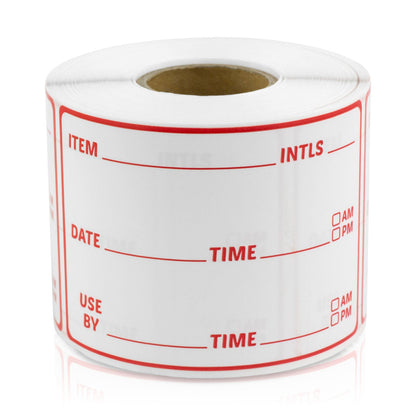 3 x 2 inch Use By Date Inventory Rotation Labels (Red)