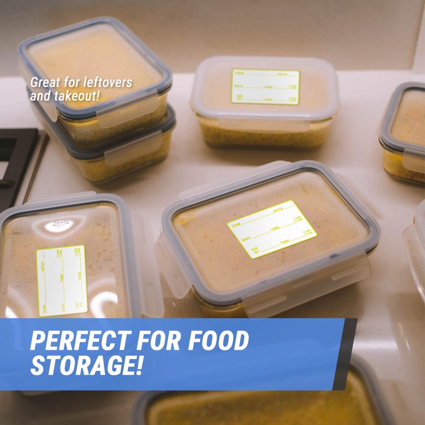 3 x 2 inch Use By Date Inventory Rotation Labels (Yellow)