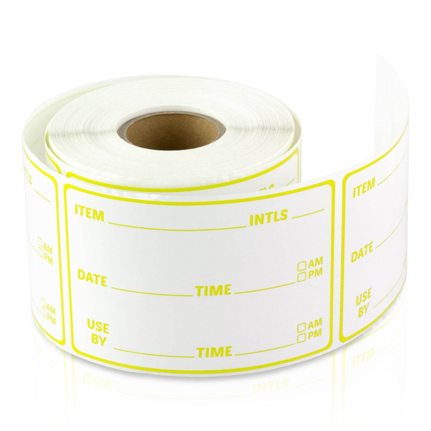 3 x 2 inch Use By Date Inventory Rotation Labels (Yellow)