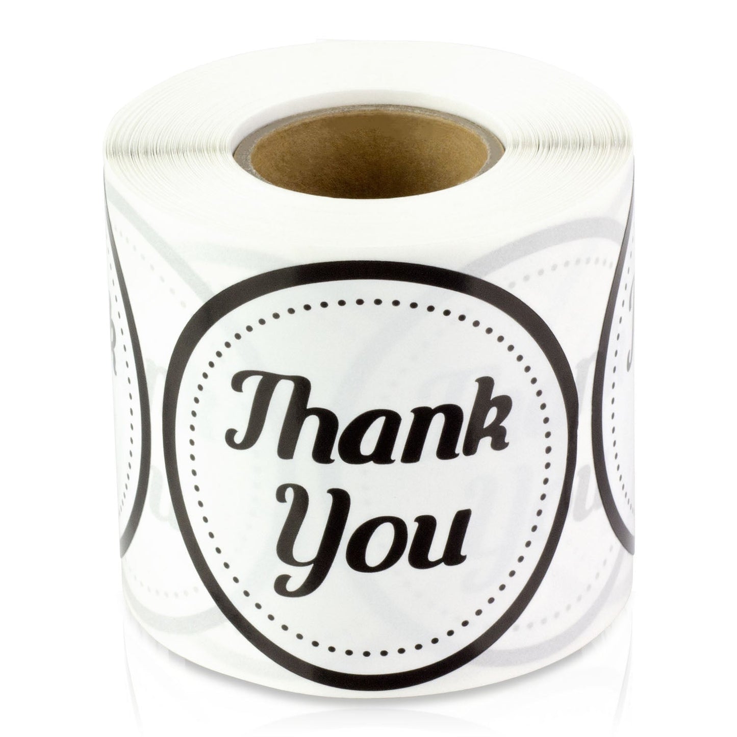 2 inch Thank You Label Roll (Black & White)