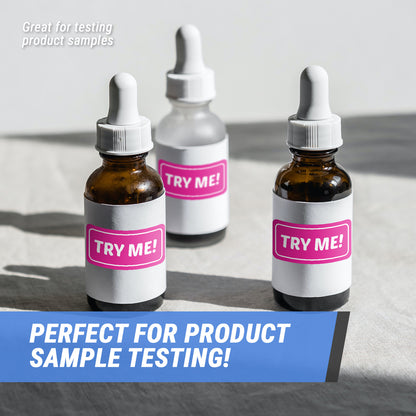2 x 1 inch TRY ME! Labels (Pink Roll)