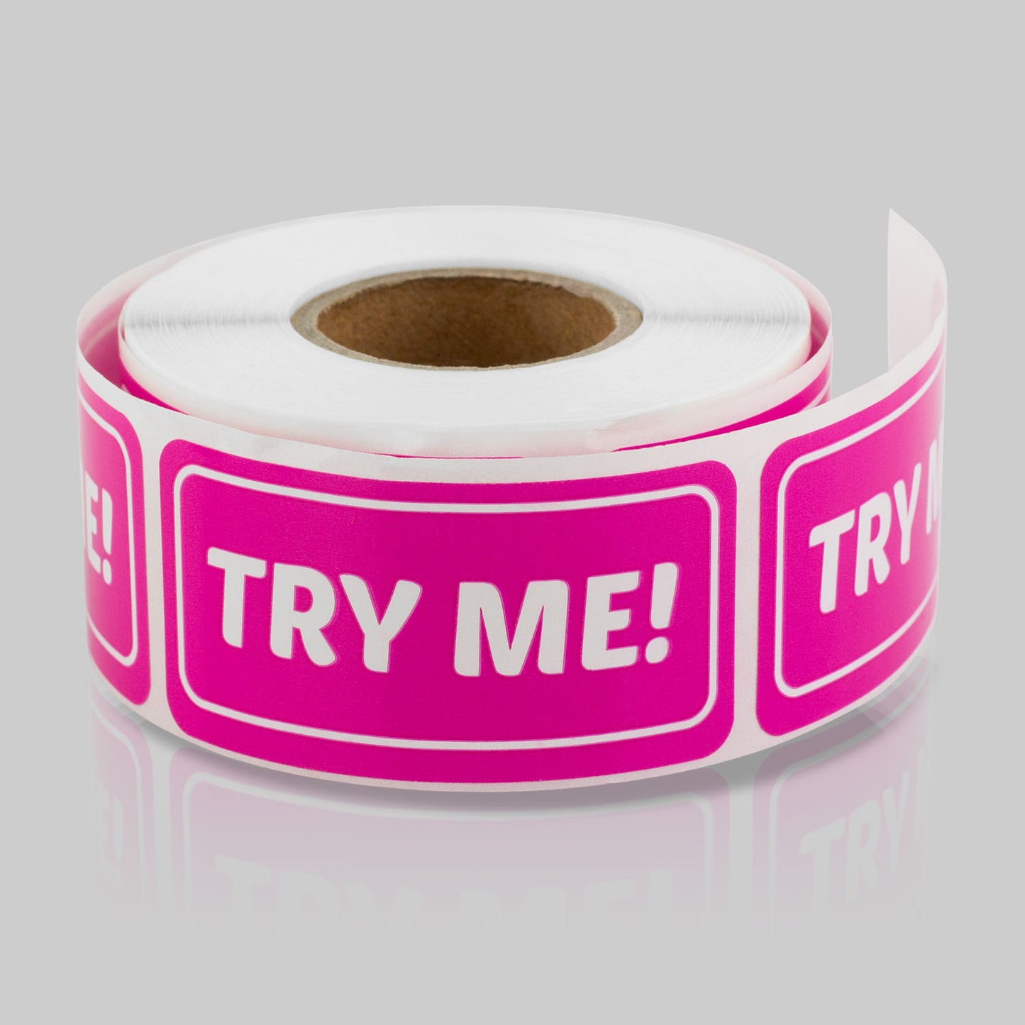 2 x 1 inch TRY ME! Labels (Pink Roll)