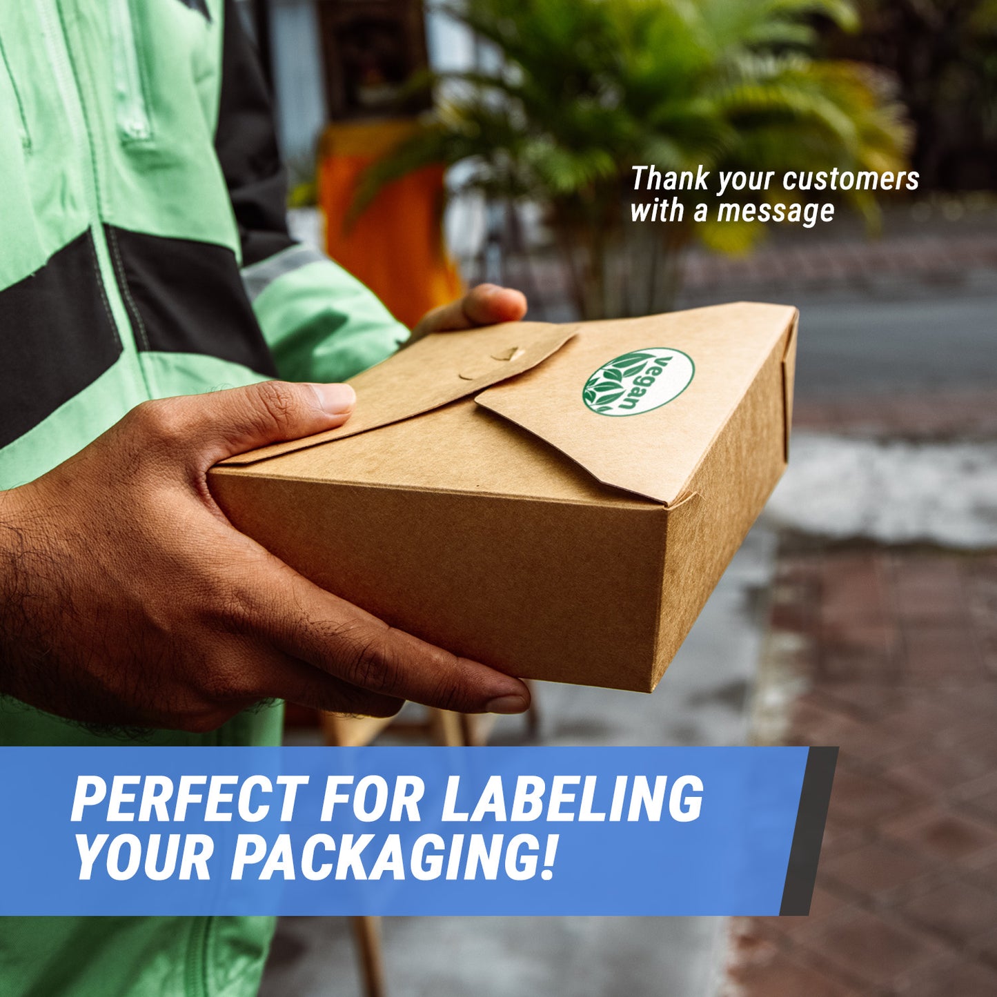 2in Sticker: VeganFood Label Roll