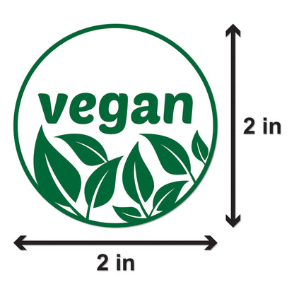 2in Sticker: VeganFood Label Roll