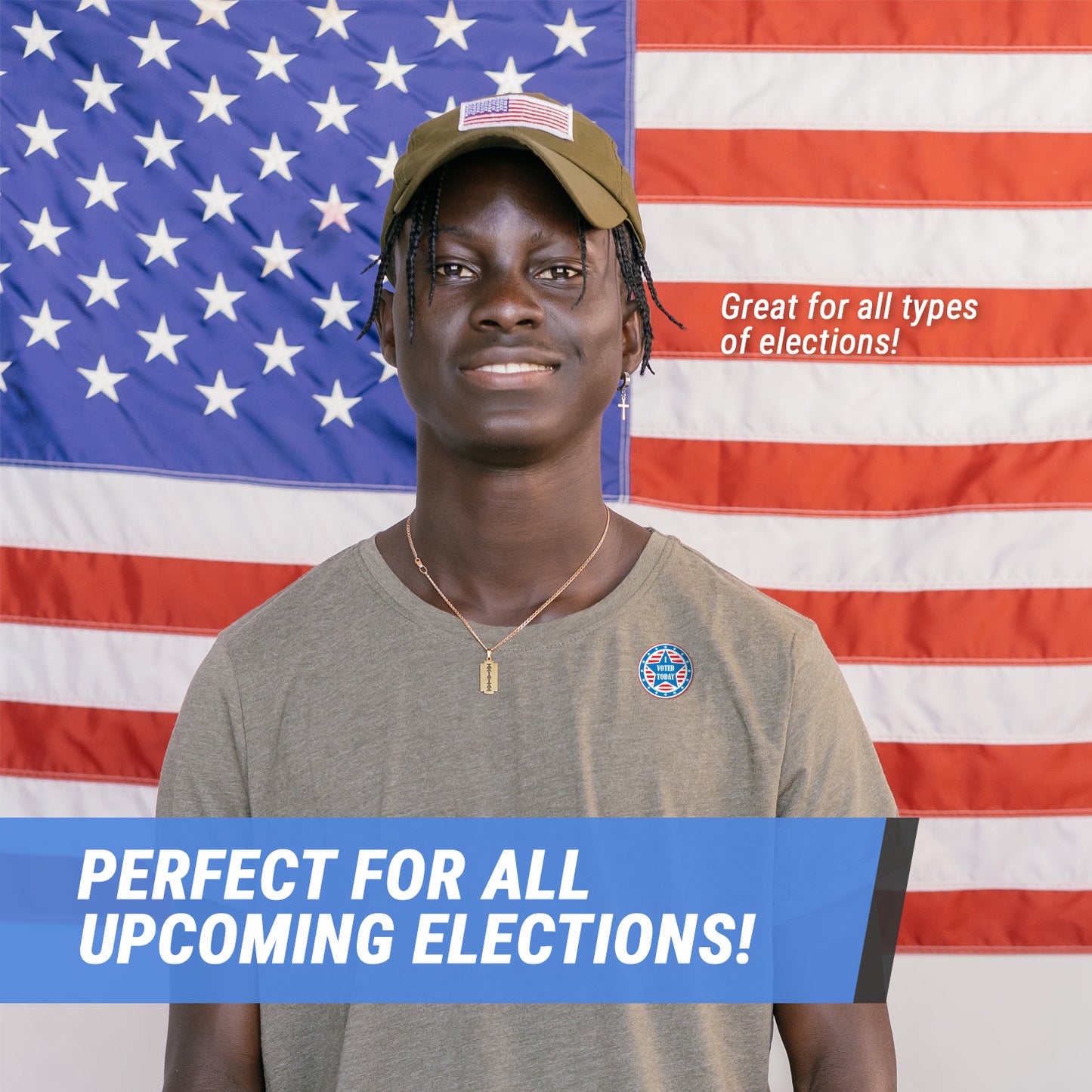 2in Sticker: I Voted Today Elections Label Roll