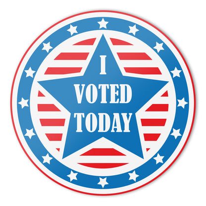 2in Sticker: I Voted Today Elections Label Roll