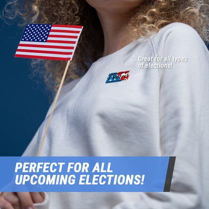 2 x 1in Sticker: I Voted Elections Label Roll (Rectangular)