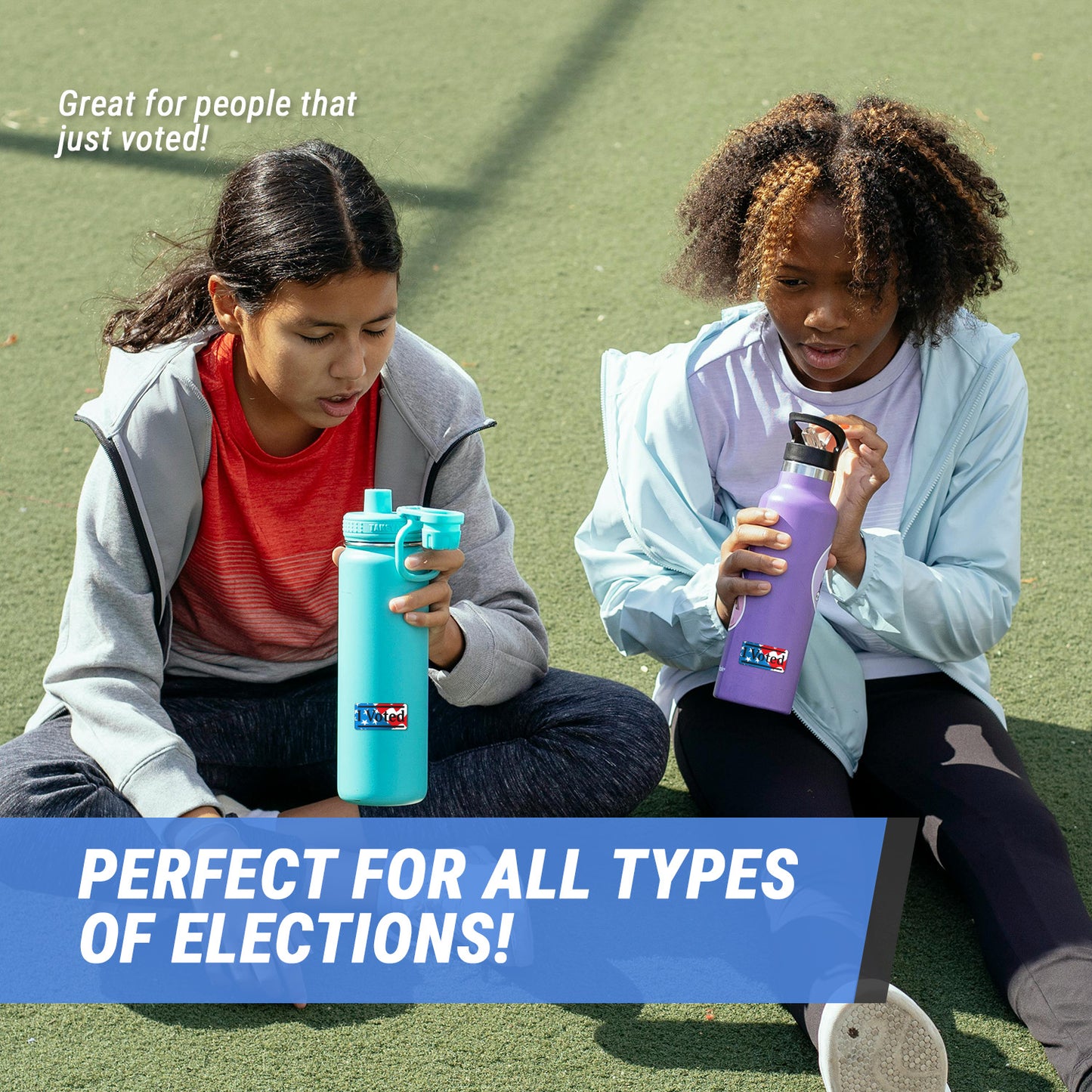 2 x 1in Sticker: I Voted Elections Label Roll (Rectangular)