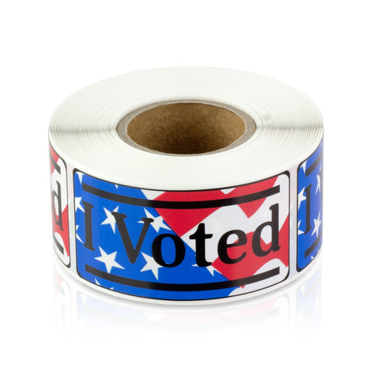 2 x 1in Sticker: I Voted Elections Label Roll (Rectangular)
