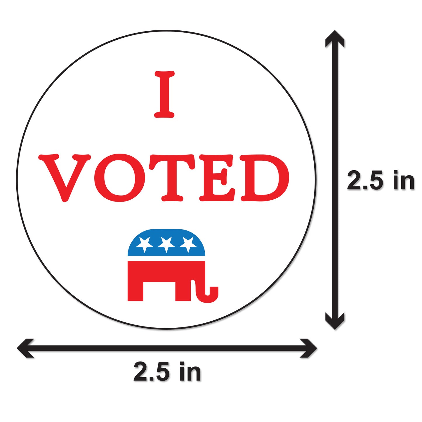 2.5in Sticker: I Voted Republican Elections Label