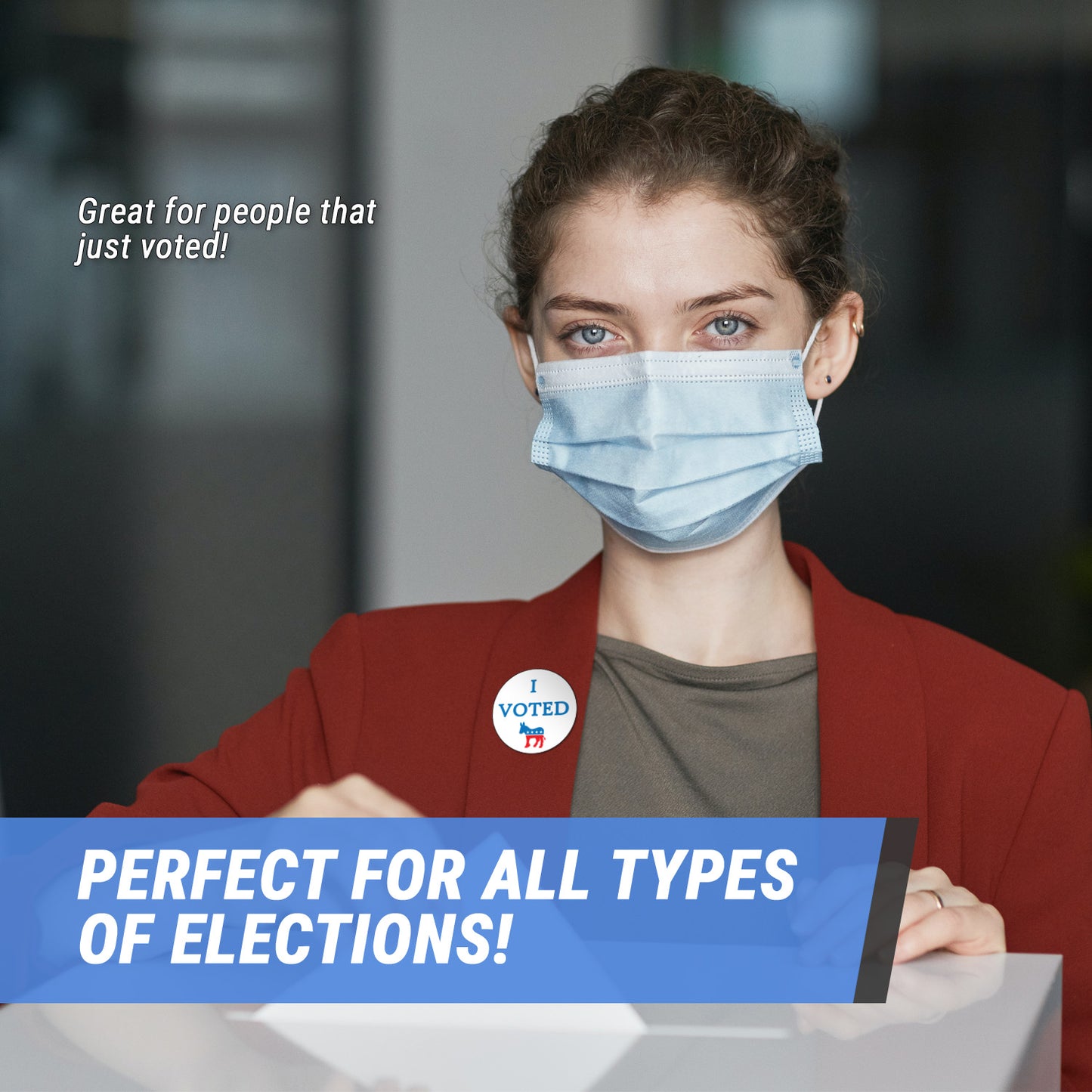 2.5in Sticker: I Voted Democrat Elections Label
