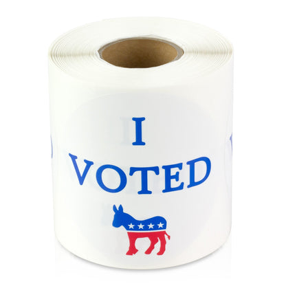 2.5in Sticker: I Voted Democrat Elections Label