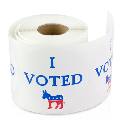 2.5in Sticker: I Voted Democrat Elections Label