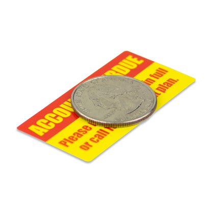 2 x 1in Sticker: Account Overdue Accounting Label Roll
