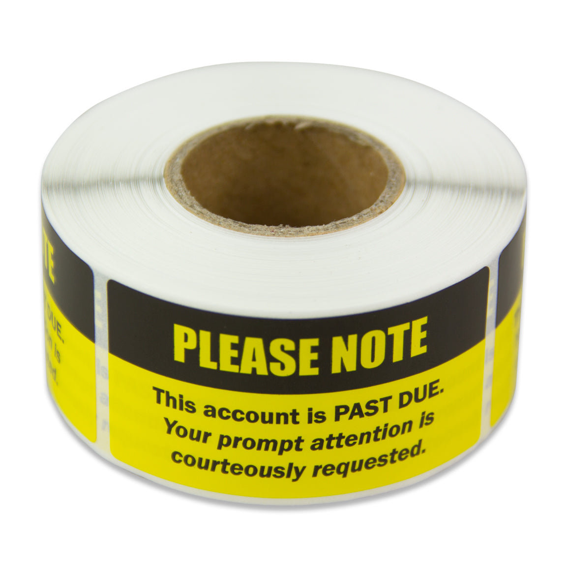 2 x 1in Sticker: Past Due Accounting Label Roll
