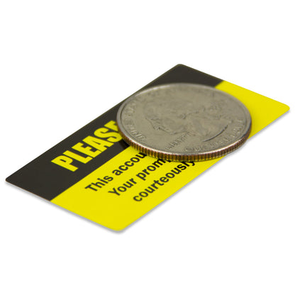 2 x 1in Sticker: Past Due Accounting Label Roll