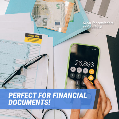 2 x 1in Sticker: Past Due Accounting Label Roll