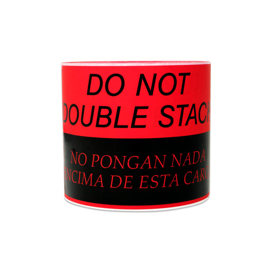 5 x 3in Sticker: Do Not Double Stack Label Roll (Bilingual)