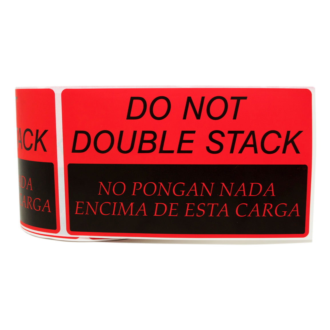 5 x 3in Sticker: Do Not Double Stack Label Roll (Bilingual)