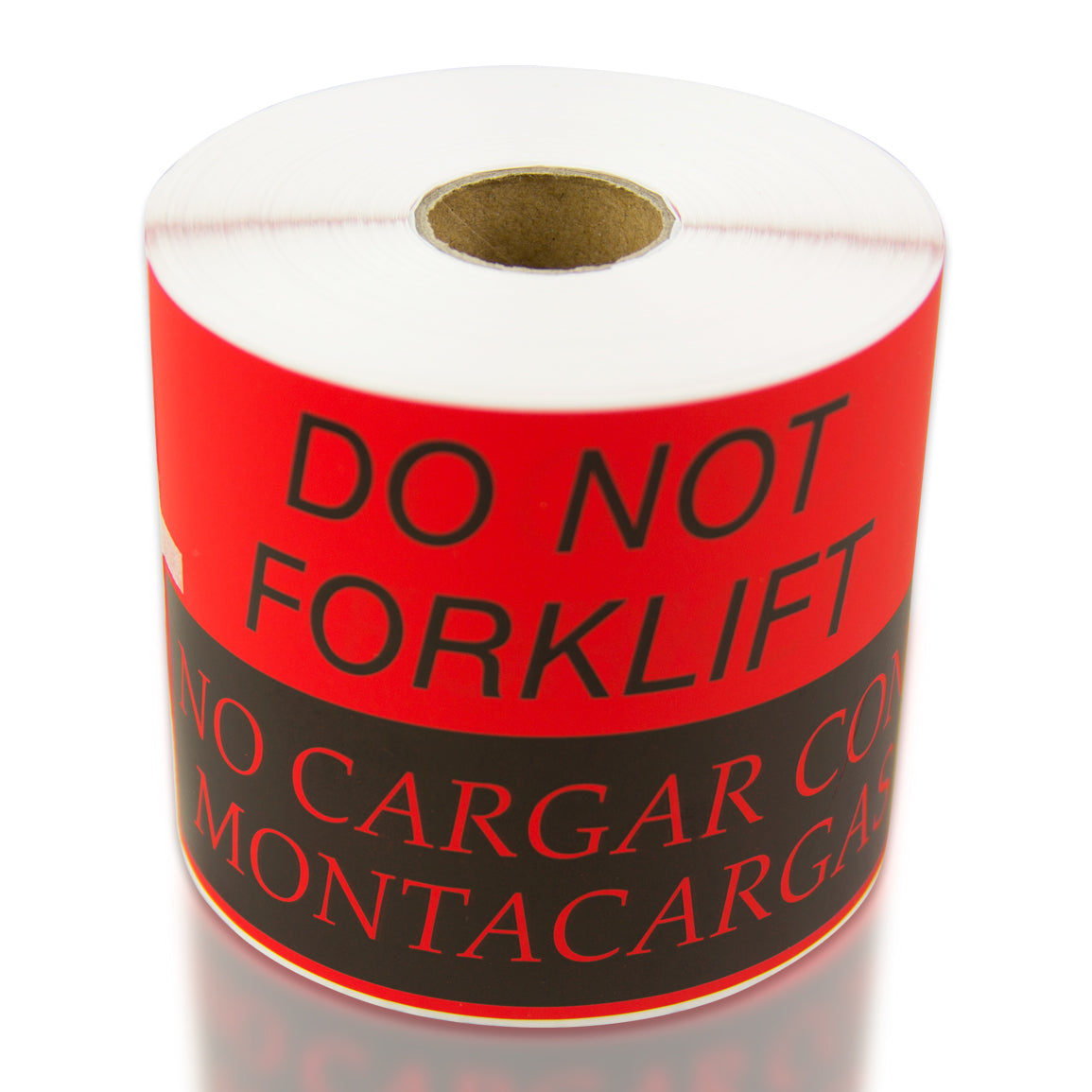 5 x 3in Sticker: Do Not Forklift Label Roll (Bilingual)