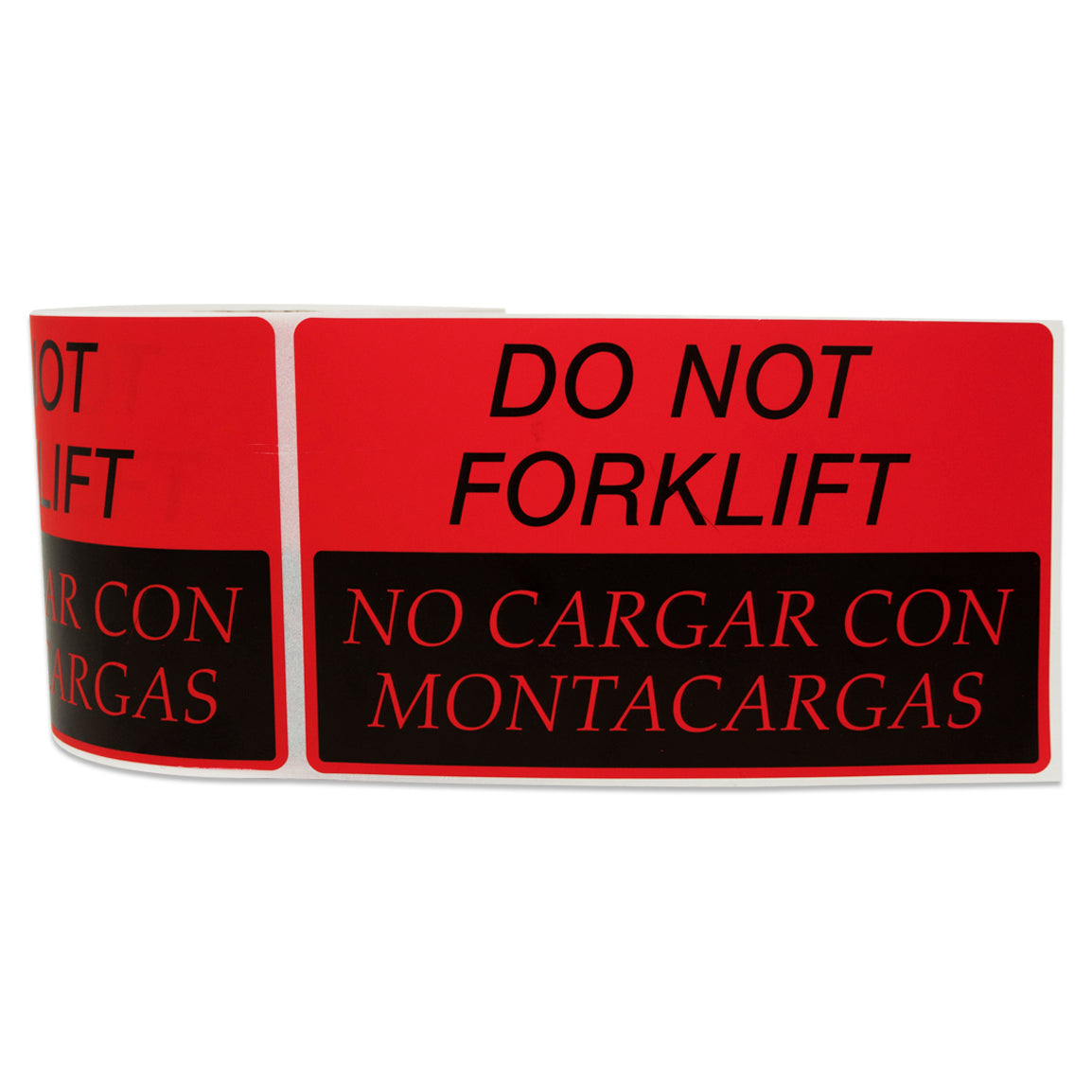 5 x 3in Sticker: Do Not Forklift Label Roll (Bilingual)