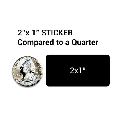 2 x 1in Sticker: Caution May Bite Label Roll