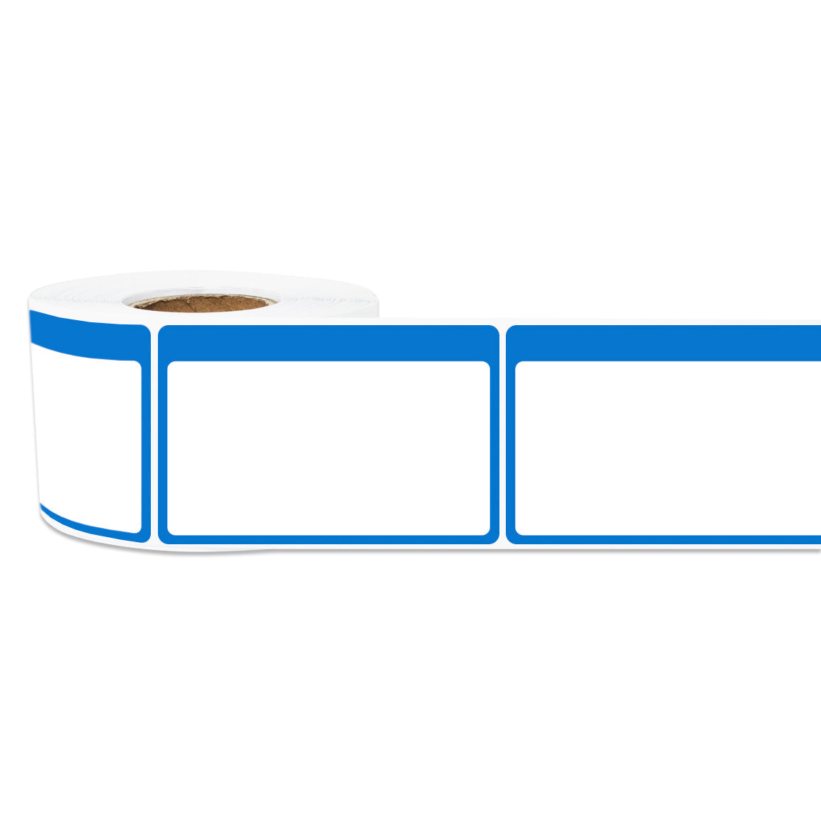 3.5 x 2.25in Blue Border Write-In Label (Roll)