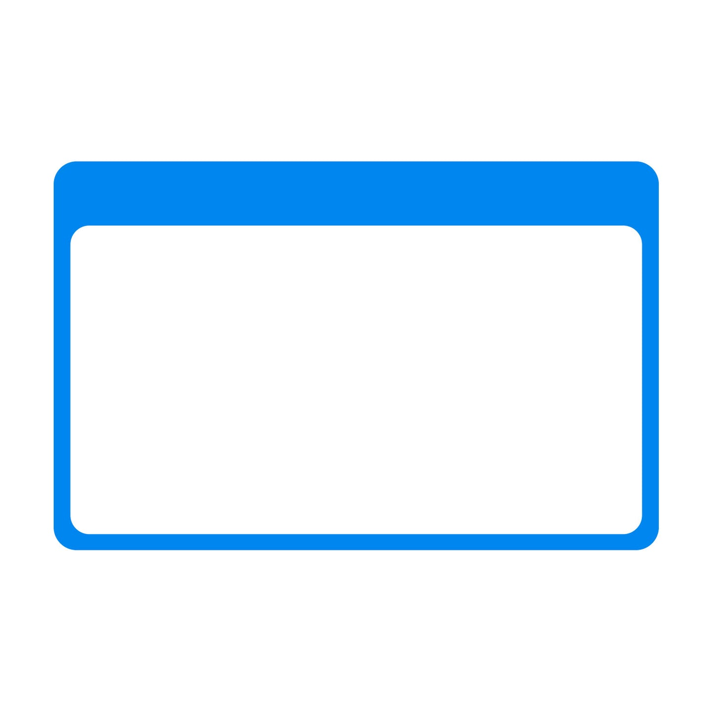 3.5 x 2.25in Blue Border Write-In Label (Roll)