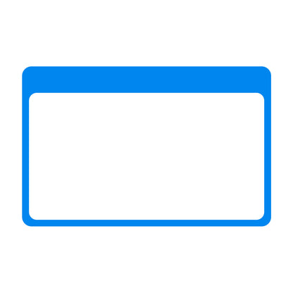 3.5 x 2.25in Blue Border Write-In Label (Roll)