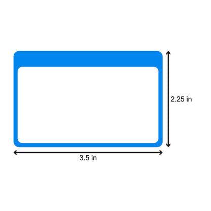3.5 x 2.25in Blue Border Write-In Label (Roll)