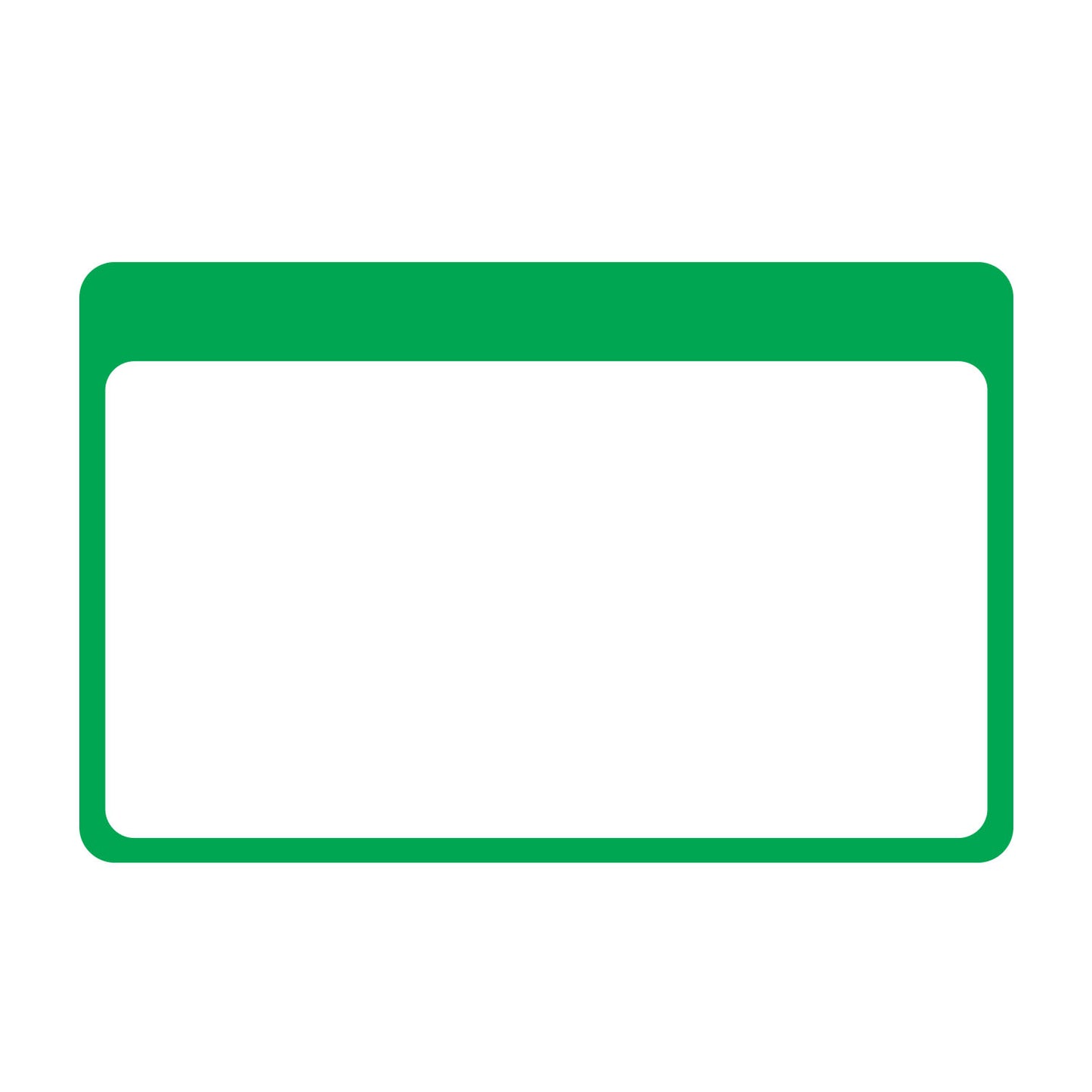 3.5 x 2.25in Green Border Write-In Label (Roll)