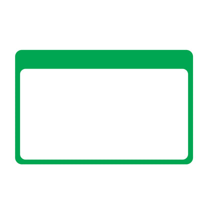 3.5 x 2.25in Green Border Write-In Label (Roll)
