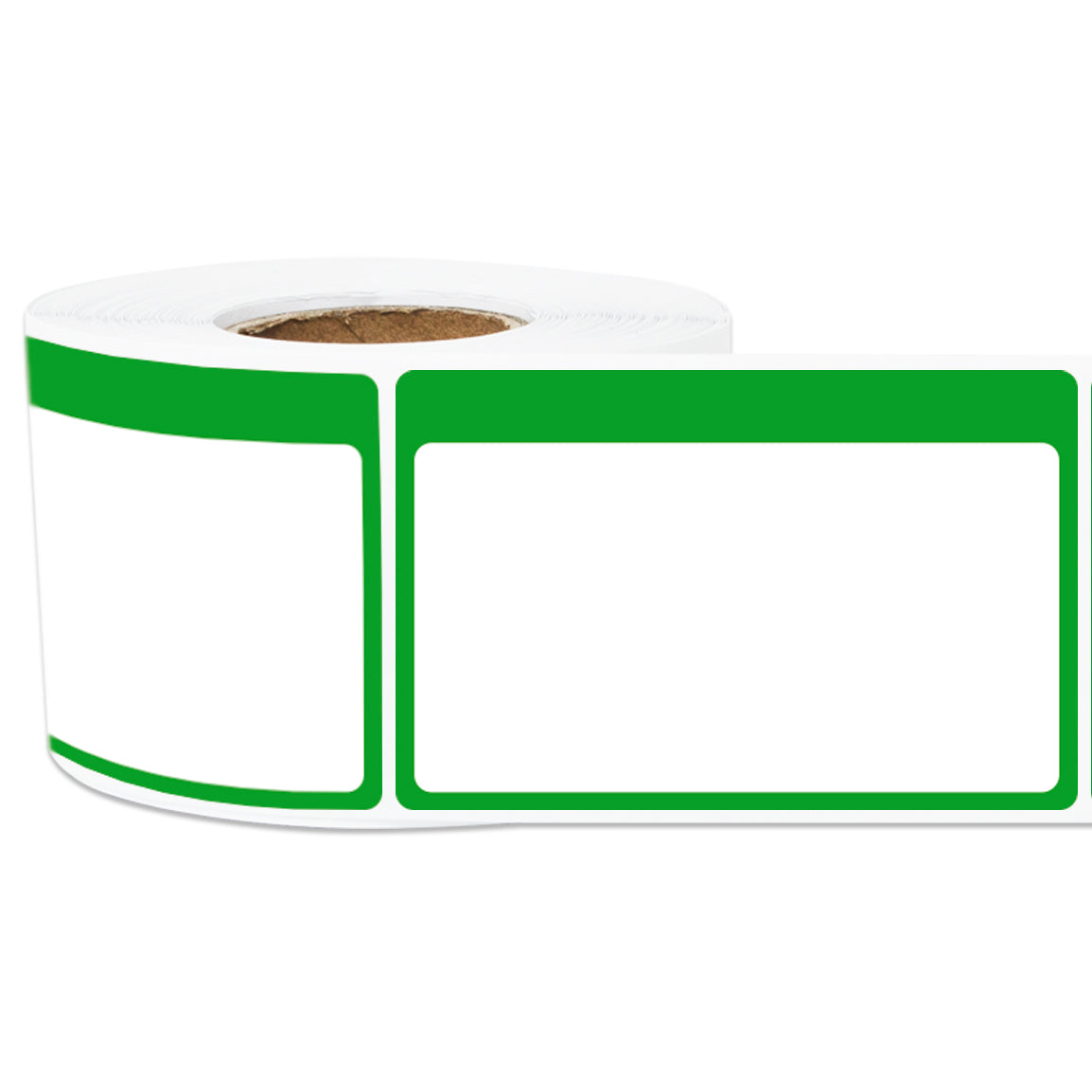 3.5 x 2.25in Green Border Write-In Label (Roll)