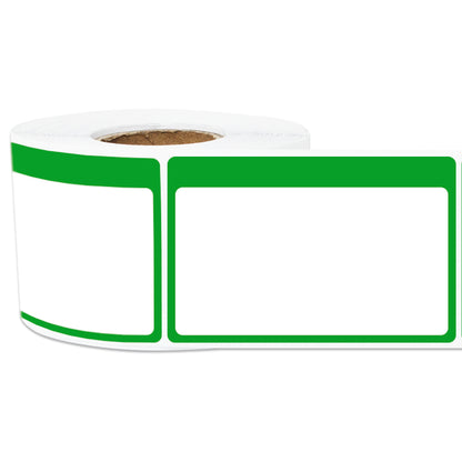 3.5 x 2.25in Green Border Write-In Label (Roll)