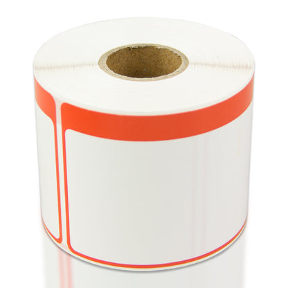 3.5 x 2.25in Red Border Write-In Label (Roll)