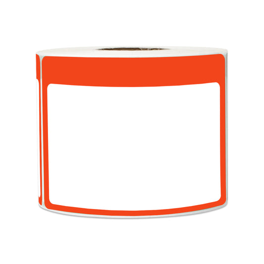 3.5 x 2.25in Red Border Write-In Label (Roll)
