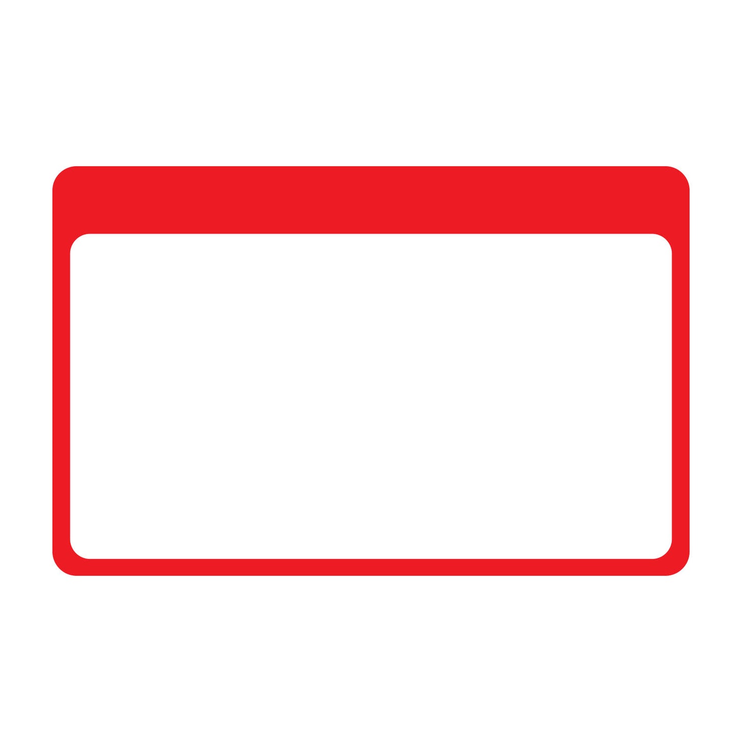 3.5 x 2.25in Red Border Write-In Label (Roll)