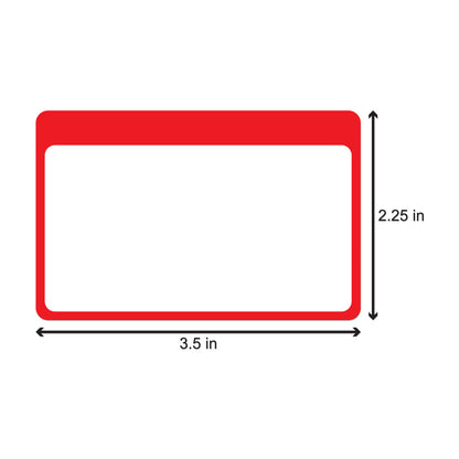 3.5 x 2.25in Red Border Write-In Label (Roll)