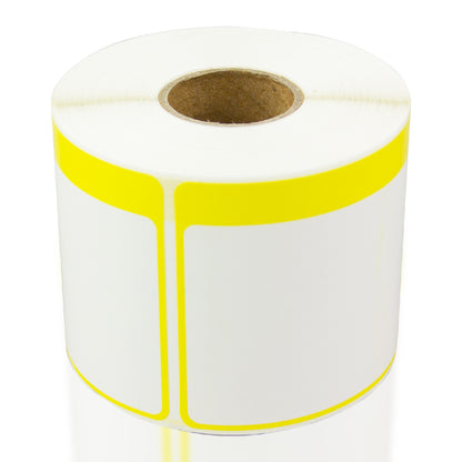 3.5 x 2.25in Yellow Border Write-In Label (Roll)