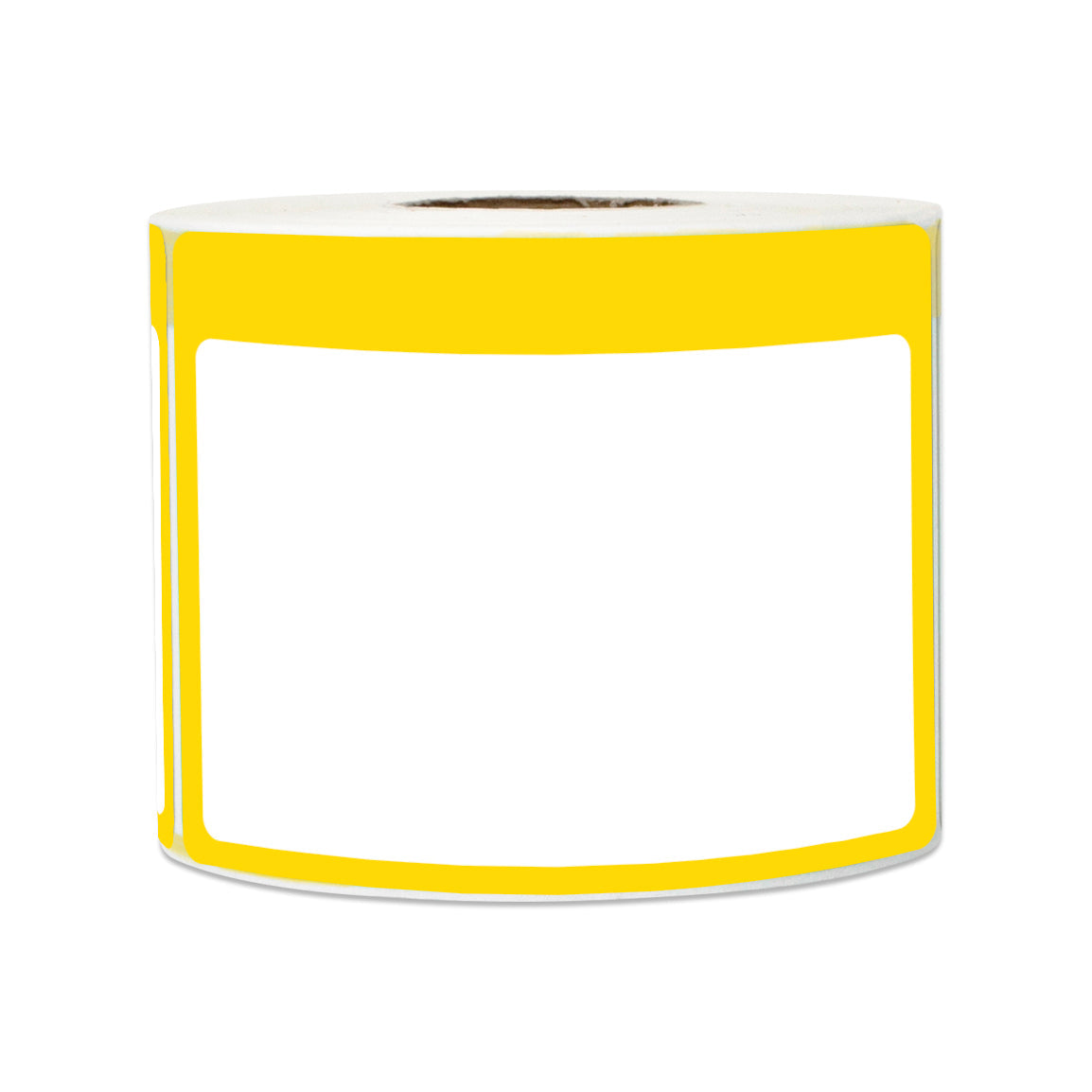 3.5 x 2.25in Yellow Border Write-In Label (Roll)
