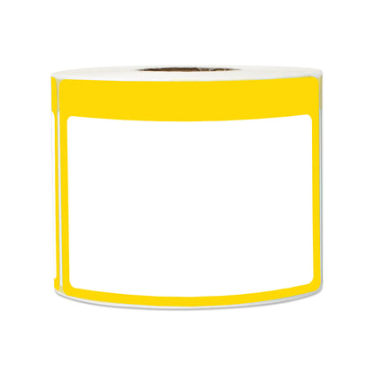 3.5 x 2.25in Yellow Border Write-In Label (Roll)