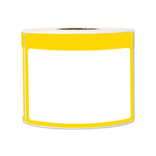 3.5 x 2.25in Yellow Border Write-In Label (Roll)