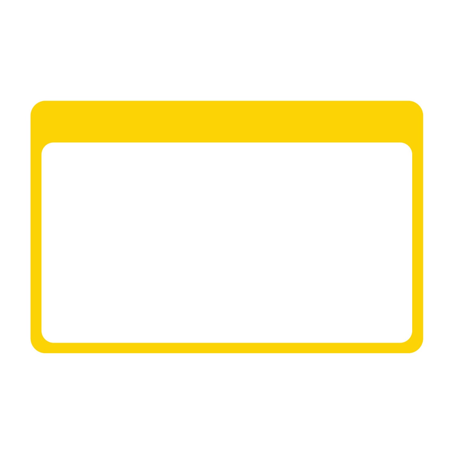 3.5 x 2.25in Yellow Border Write-In Label (Roll)