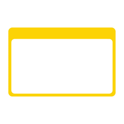 3.5 x 2.25in Yellow Border Write-In Label (Roll)