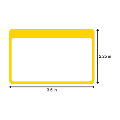 3.5 x 2.25in Yellow Border Write-In Label (Roll)