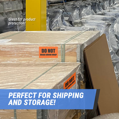 5 x 3in Sticker: Do Not Break Shrink Wrap Label