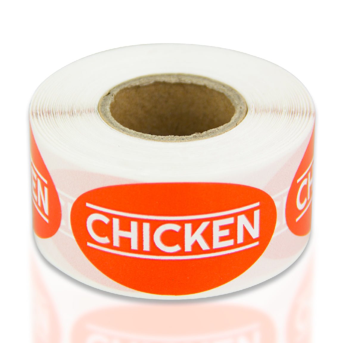 1.75 x 1 inch Chicken Food Label Roll (Red)