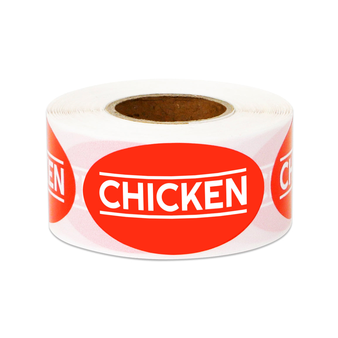 1.75 x 1 inch Chicken Food Label Roll (Red)